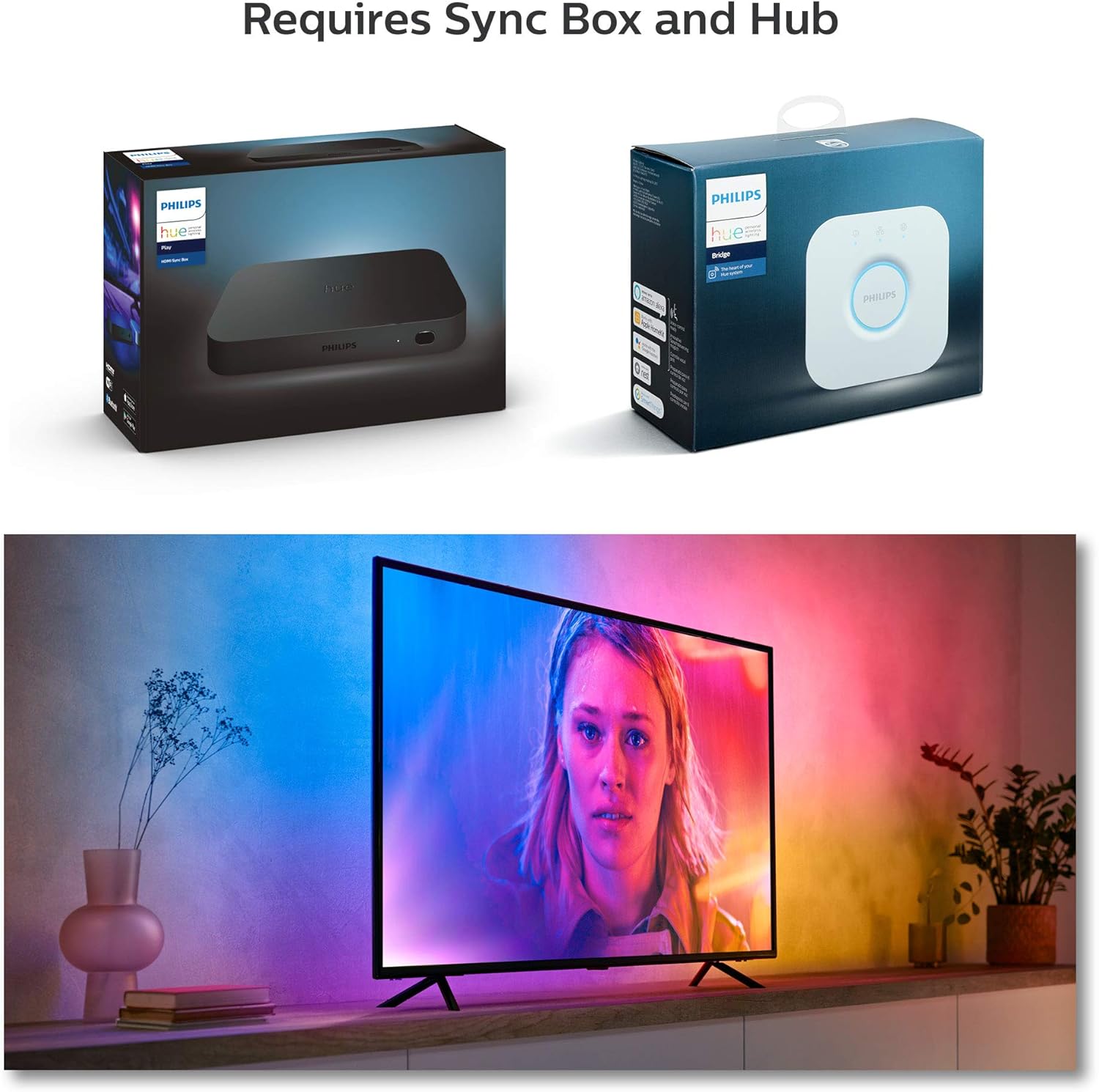 65-inch smart TV light strip, flowing color-changing LED light strip, multi-color TV backlight synced with music and games wourant