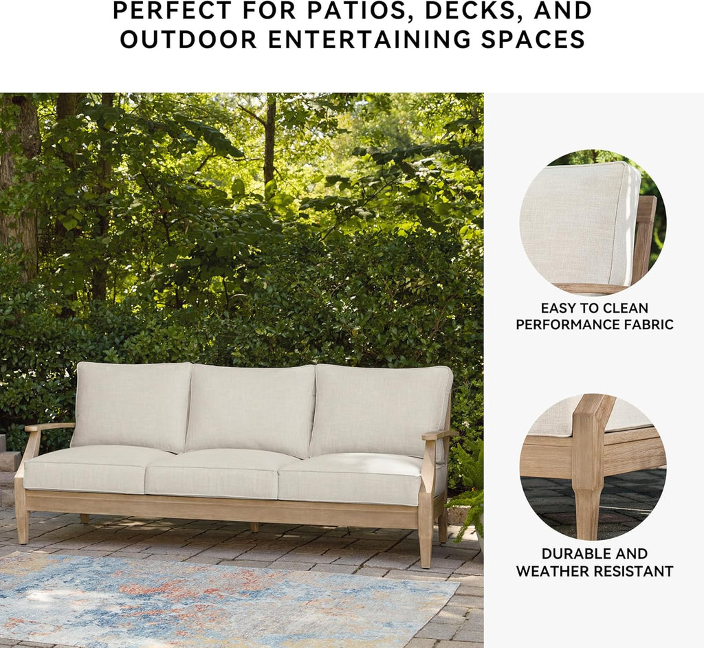 Coastal view outdoor terrace eucalyptus sofa wourant