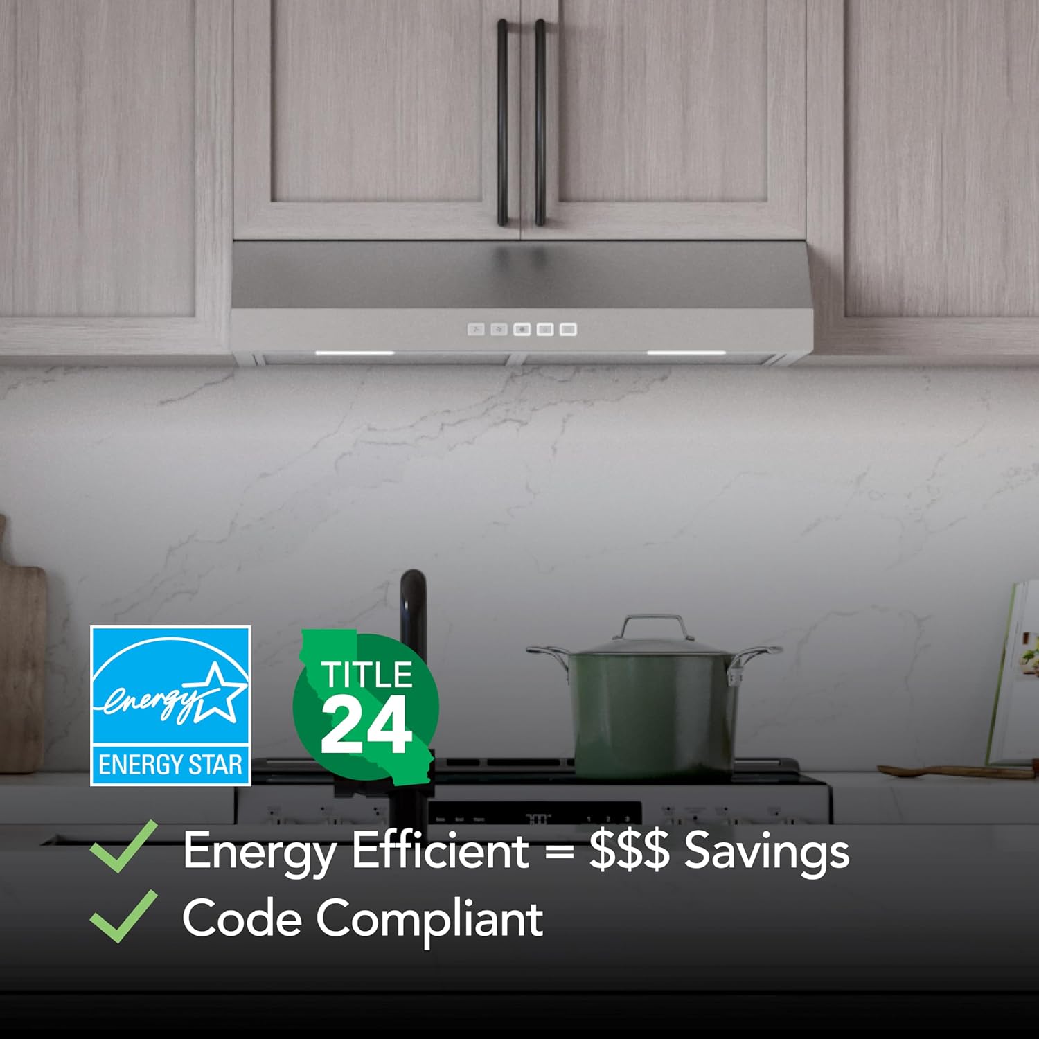 Broan-NuTone Three-Speed Glacier Undercabinet Range Hood with LED Light, ADA Compliant wourant
