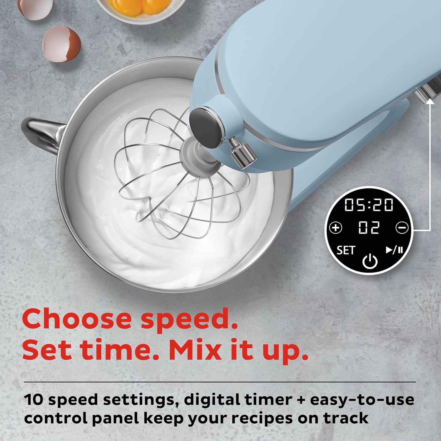 Instant Pot Instant Stand Mixer Pro 600W 10-Speed Electric Mixer with Digital Interface,7.4-Qt Stainless Steel Bowl,Dishwasher Safe Whisk,Dough Hook and Mixing Paddle wourant