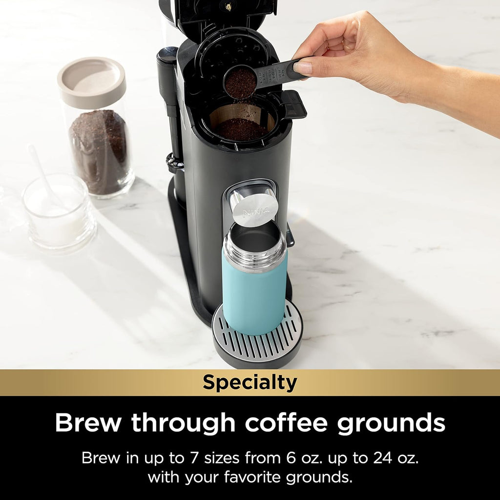 Ninja | Coffee Maker | Single Serve |Brew with Coffee Pods & Grounds| Compatible with K-Cup Coffee Pods | 4 Brew Styles, up to 24oz Cup Sizes & 56oz Removable Reservoir | Black | PB051 wourant