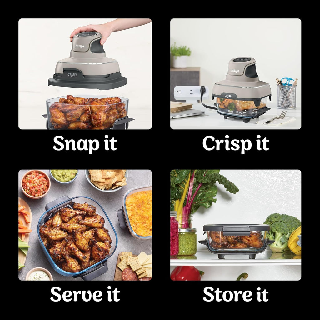 Ninja Crispi 4-in-1 Portable Glass Air Fryer Cooking System wourant