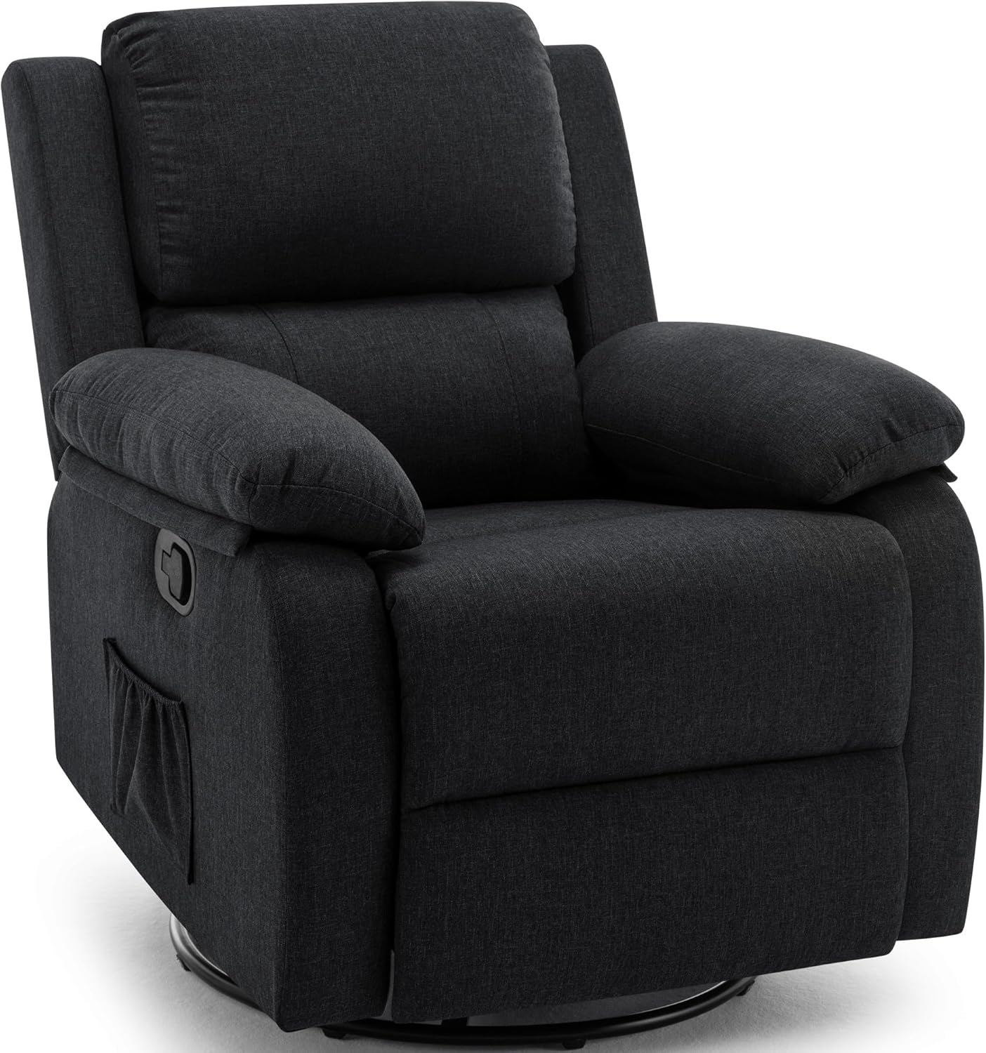 Reclining rocking chair 360 degree rotating fabric sliding reclining chair wourant