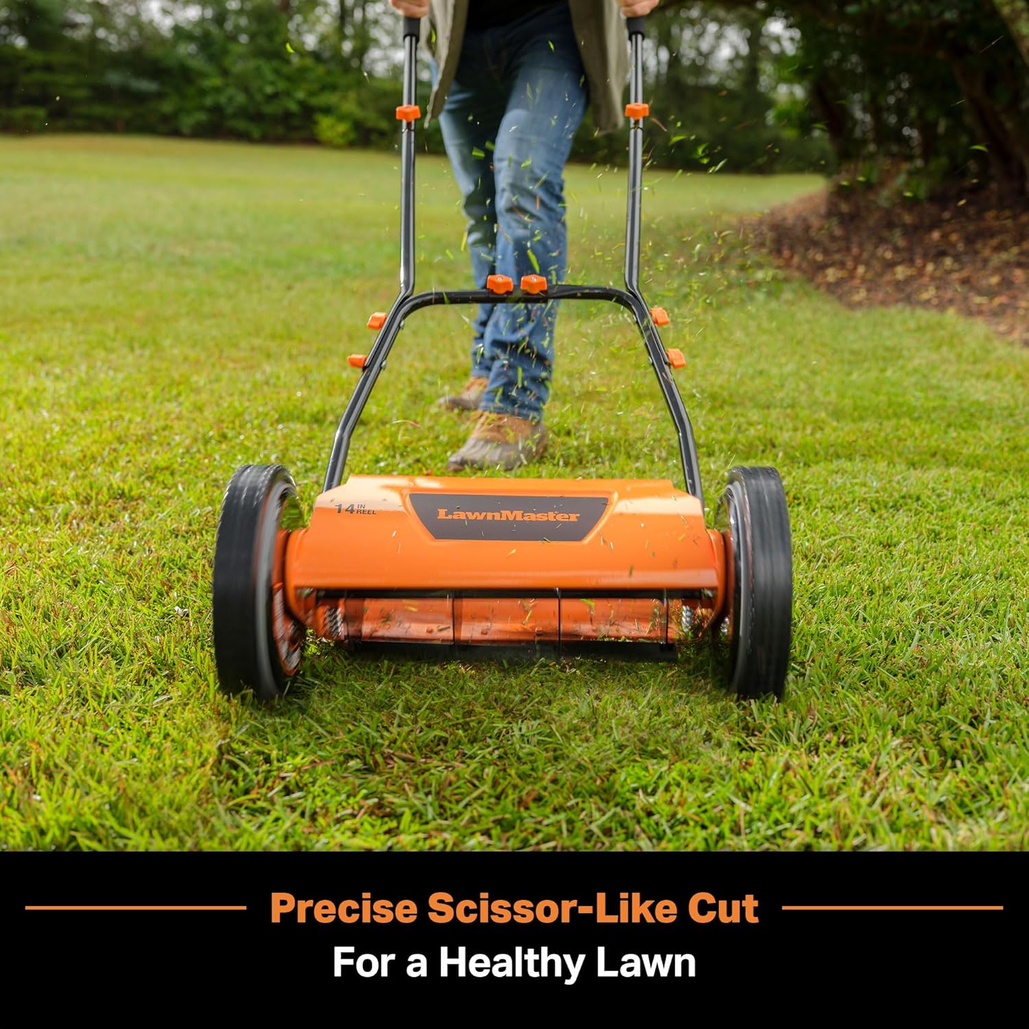 LawnMaster LMRM1801 Push Reel Lawn Mower 18-Inch 5-Blade wourant