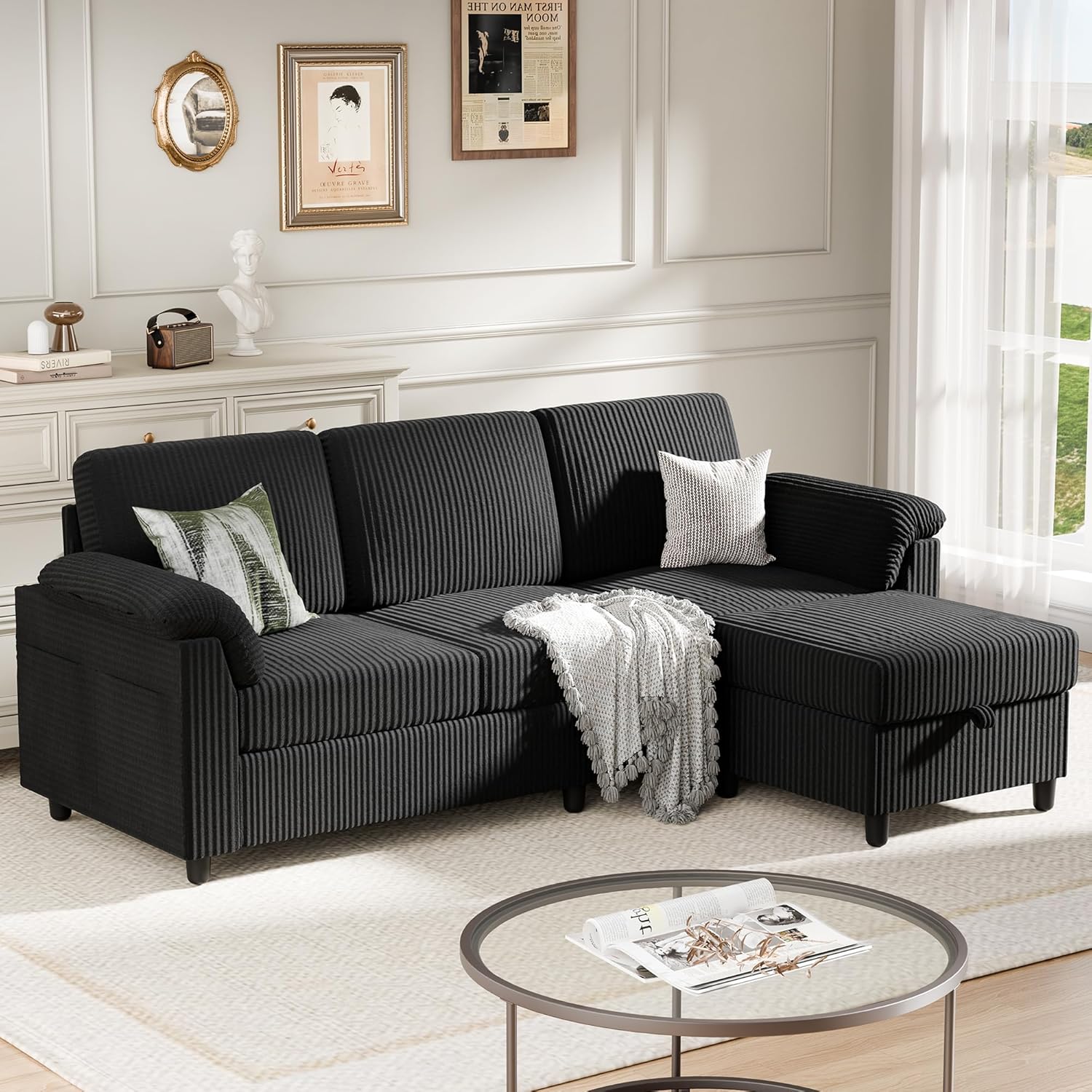 Meilocar Sectional Sofa Couch for Living Room 3-Seat Sofa Couches wourant