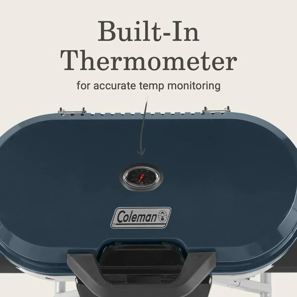 RoadTrip 285 Portable Stand-Up Propane Grill with 3 Adjustable Burners Instastart Ignition 20,000 BTUs wourant