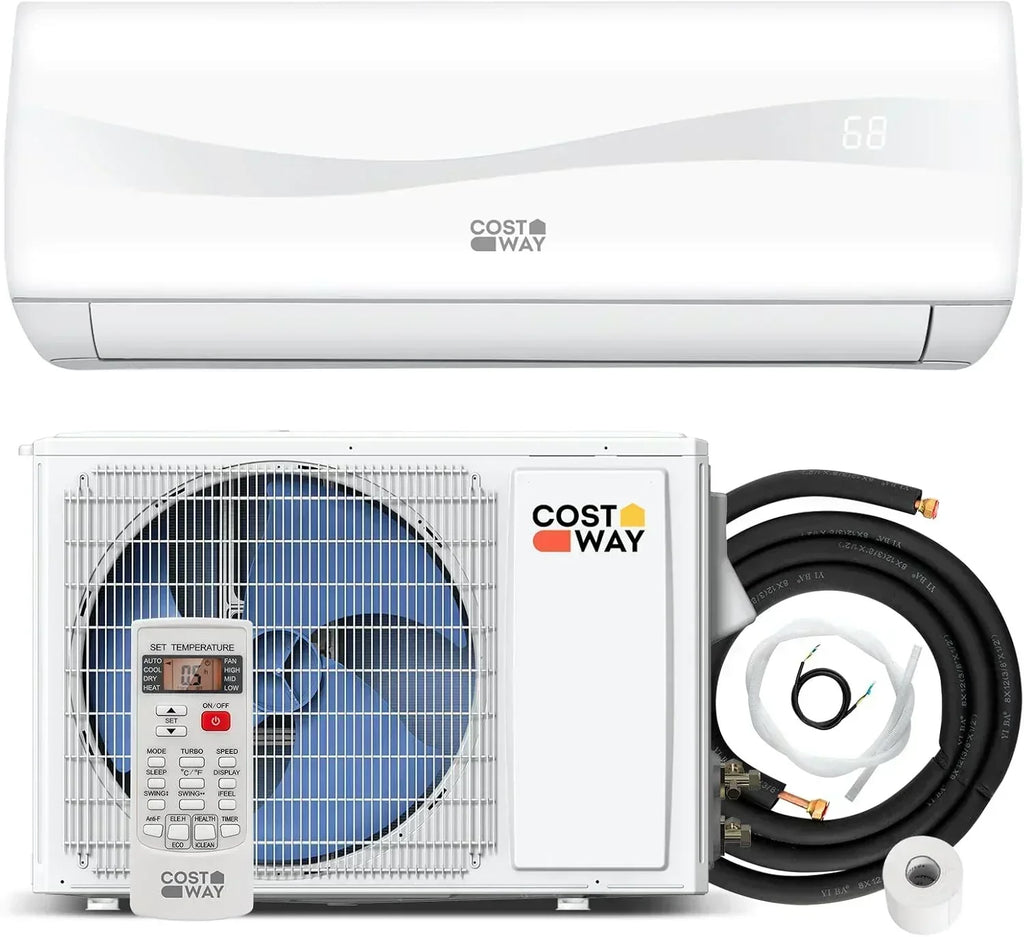 COSTWAY 12000BTU Mini Split Air Conditioner Heater 20 SEER2 115V Wall-Mounted Ductless wourant