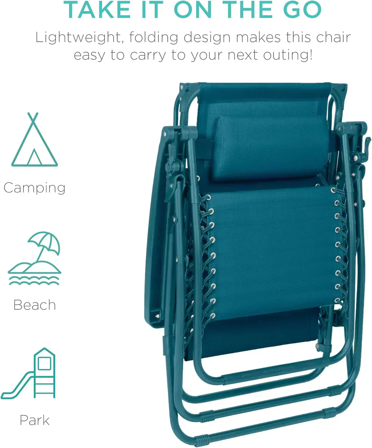 Best Choice Products Folding Zero Gravity Recliner Patio Lounge Chair Adjustable Canopy Shade wourant