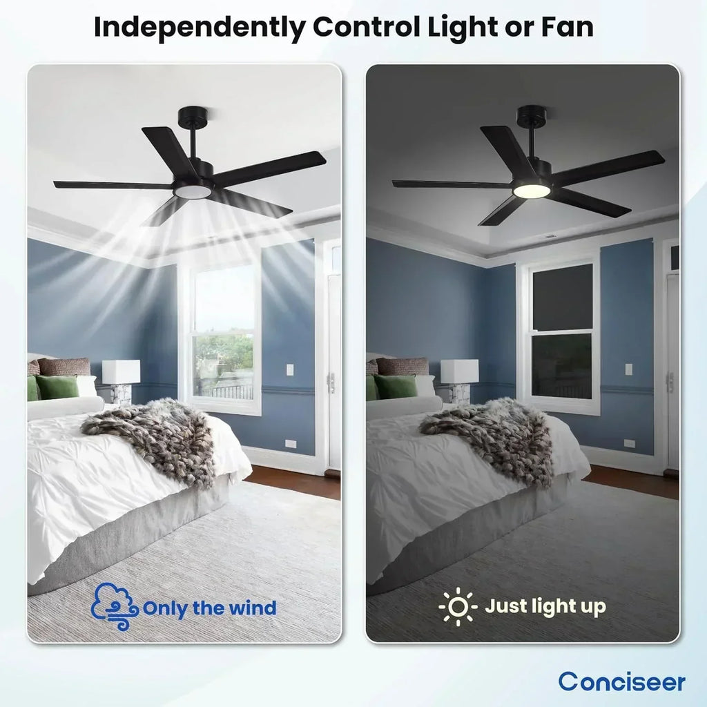 Modern ceiling fan 72 inch bedroom living room library cafe outdoor/industrial wourant