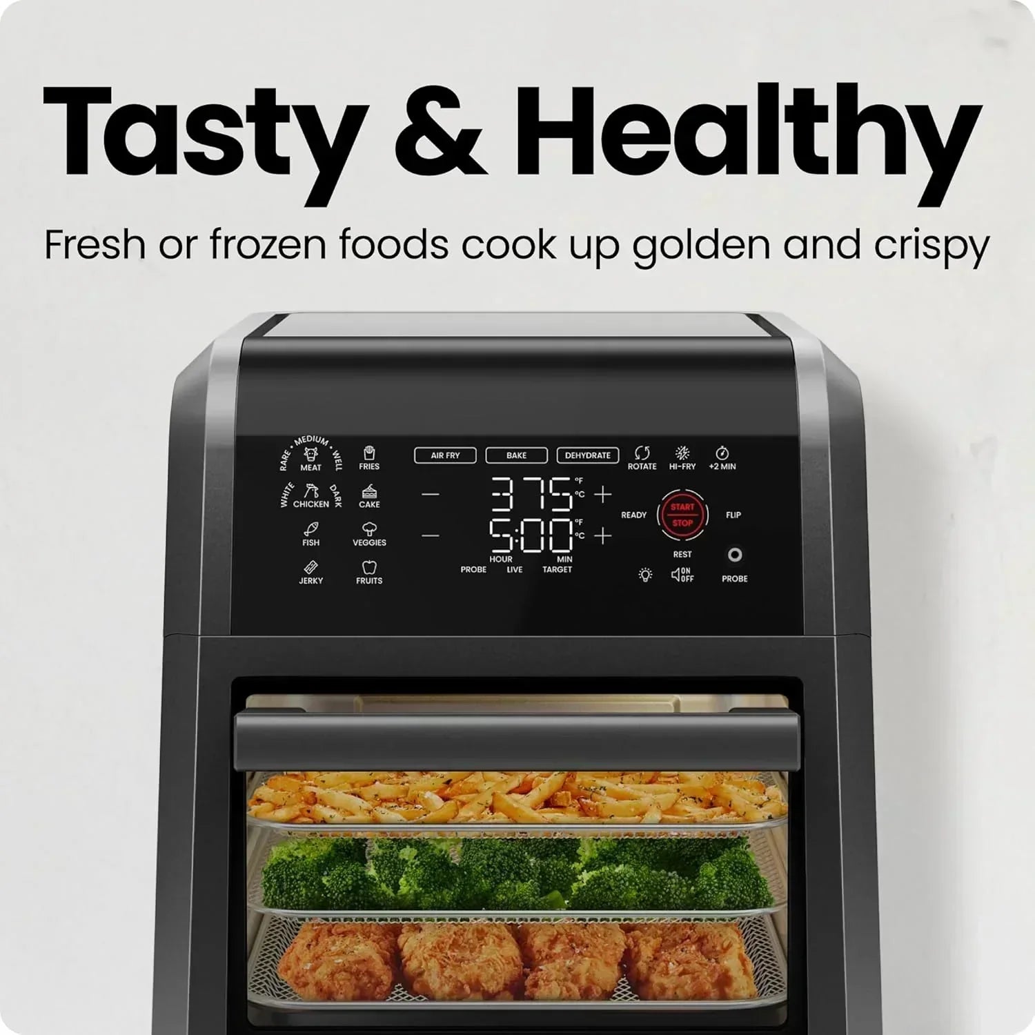 CHEFMAN ExacTemp 12-Quart Air Fryer with Integrated Smart Cooking Thermometer wourant