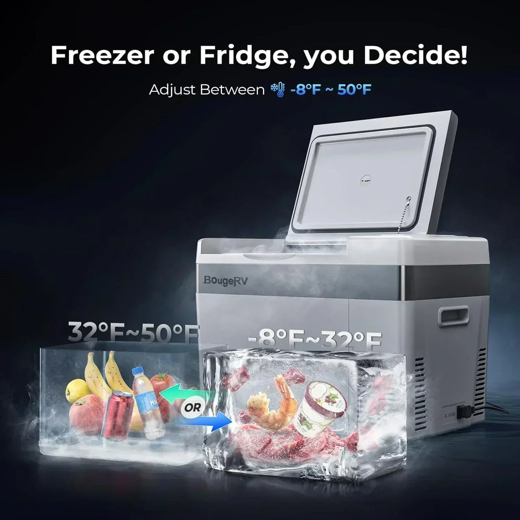 BougeRV 12 Volt Refrigerator 12V Car Fridge 23 Quart Portable Freezer Compressor Cooler wourant
