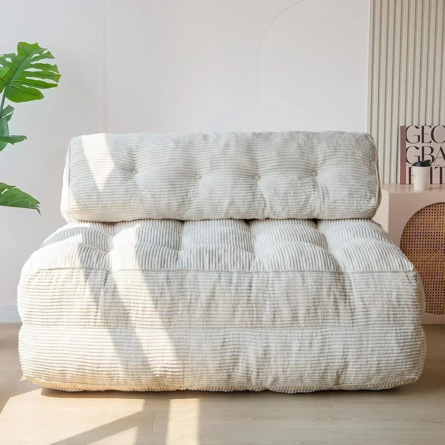 MAXYOYO Folding Sofa Bed Convertible Sleeper Chair with Pillow Foldable Mattress with Back Support wourant