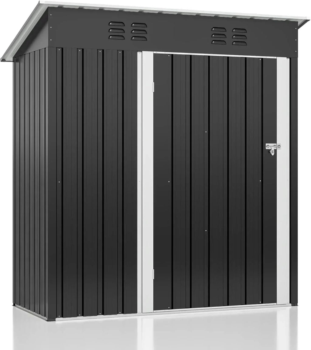 polar aurora 8x12 ft outdoor storage shed metal garden shed frame structure tool sheds wourant