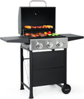 3 Burner BBQ Propane Gas Grill Stainless Steel 30,000 BTU Patio Garden Barbecue Grill wourant