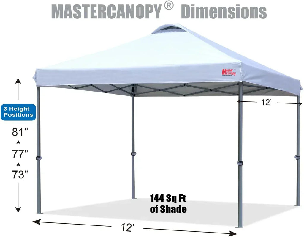 Durable Pop-up Canopy Tent with Roller Bag (10x10 Black) wourant