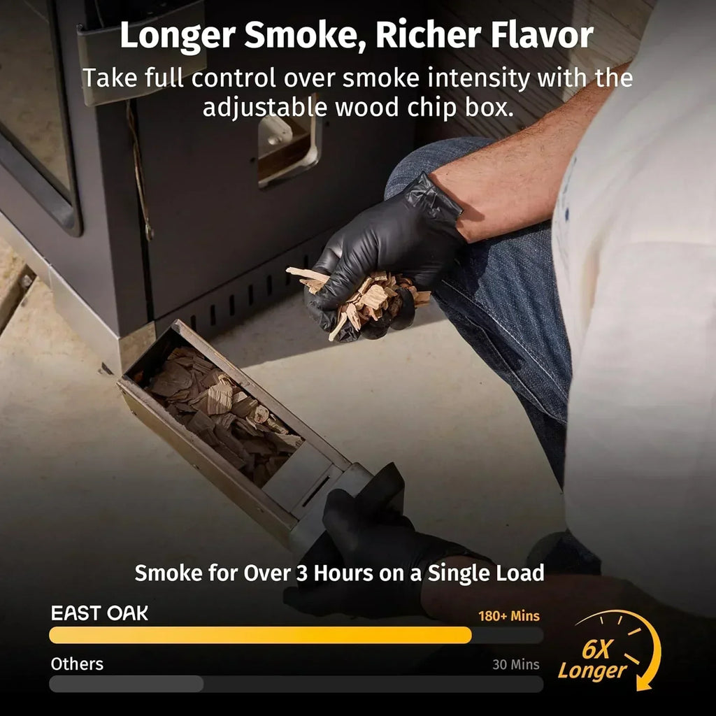 EAST OAK 30" Outdoor Electric Smoker Built-in meat probe smokes up to 6 times longer wourant