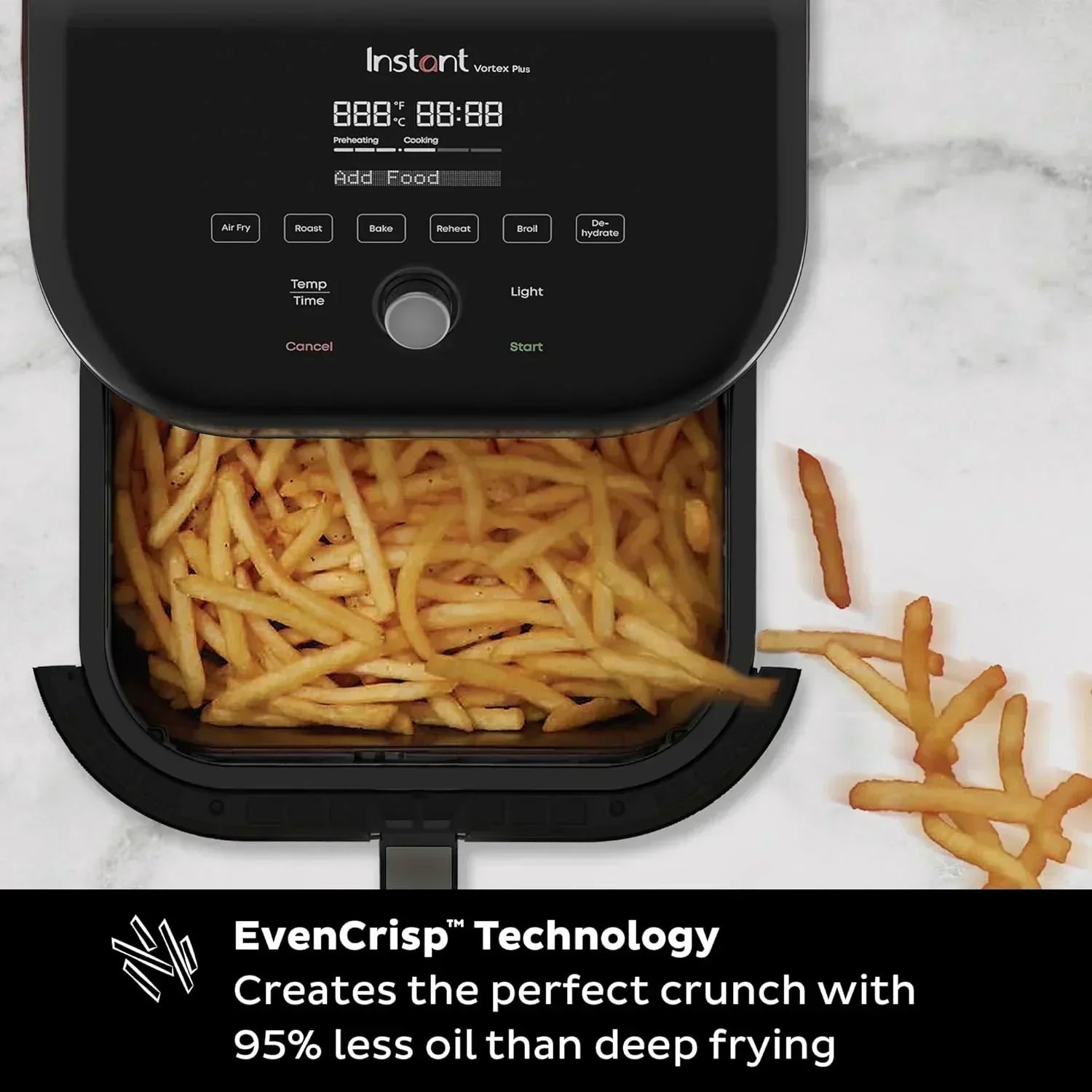 Instant Pot Vortex Plus 6QT Air Fryer with Odor Removal Technology 6-in-1 Function wourant