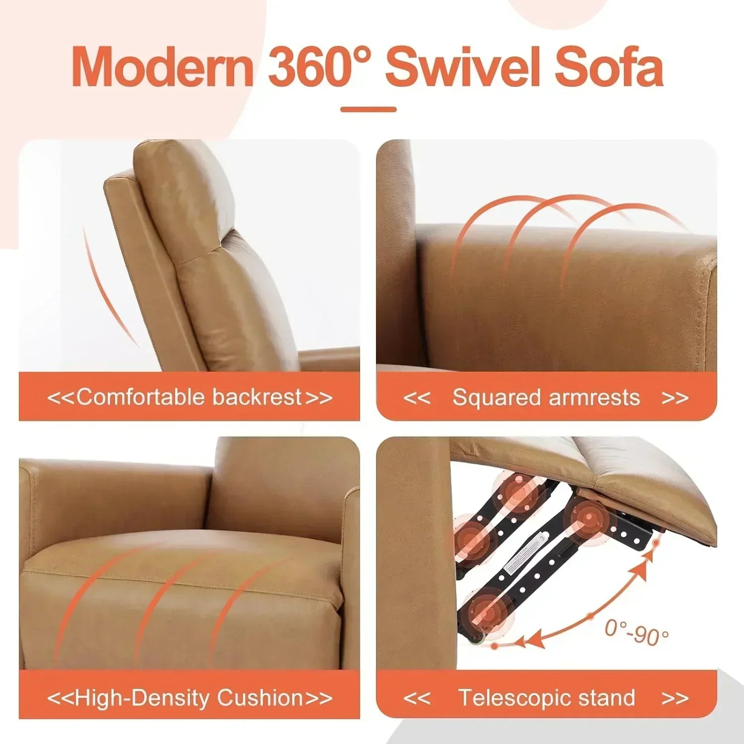Sweetcrispy Massage Recliner Chair for Adults Adjustable Home Theater Seating wourant