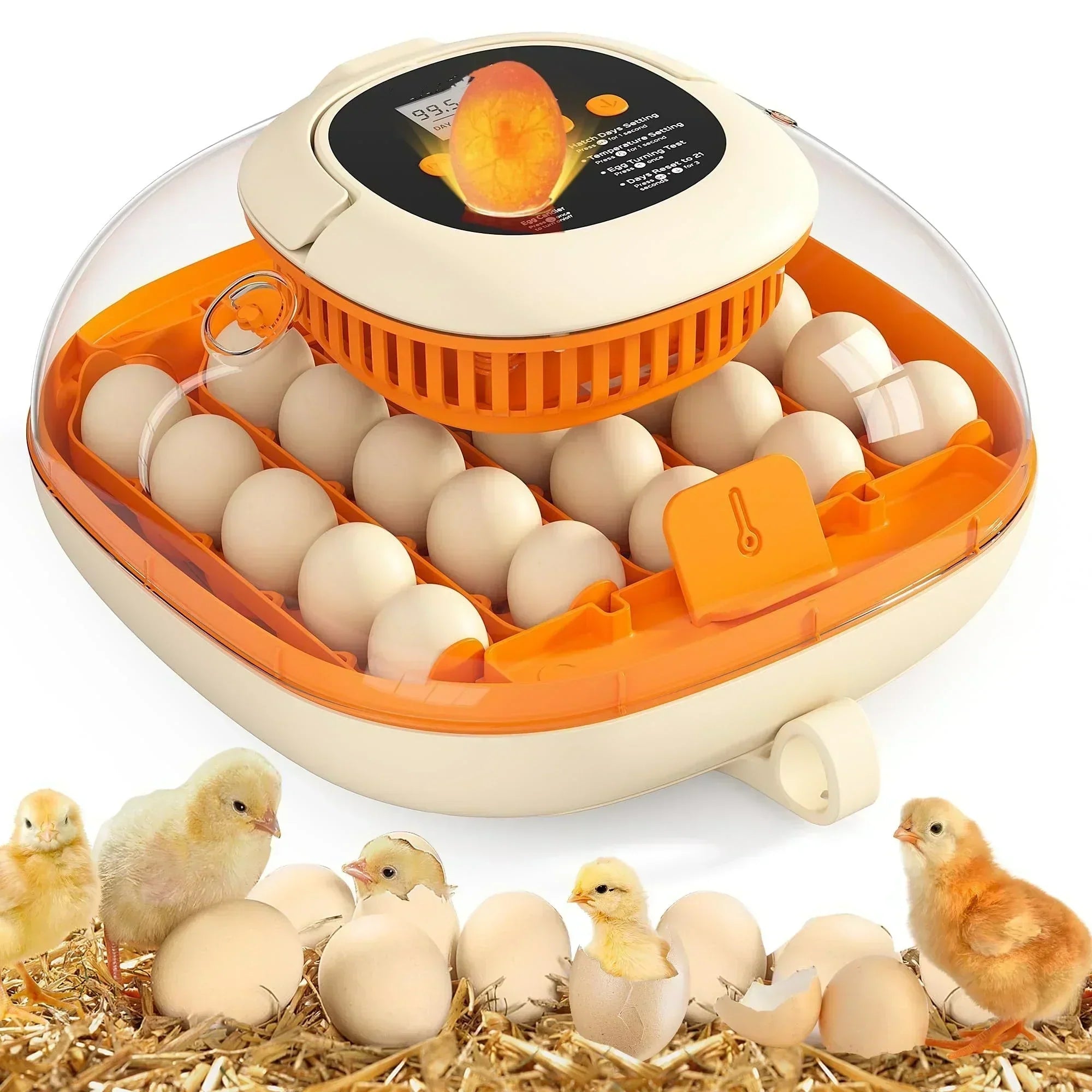25 Egg Incubator Automatic Egg Turner with Thermometer Seat and Humidity Control wourant