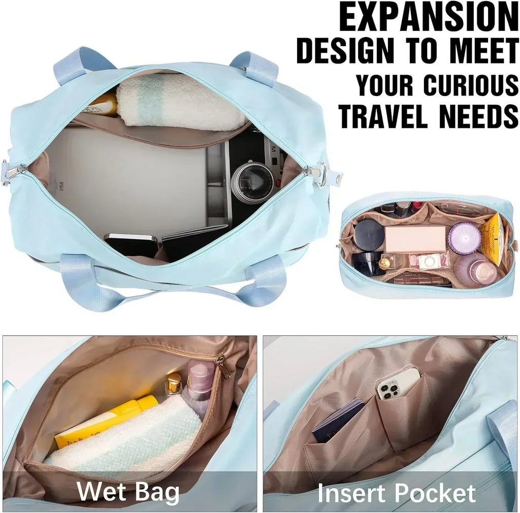 LONG VACATION 6 Piece Luggage Set Carry on Suitcase with ABS+PC hardshell Spinner Wheels wourant