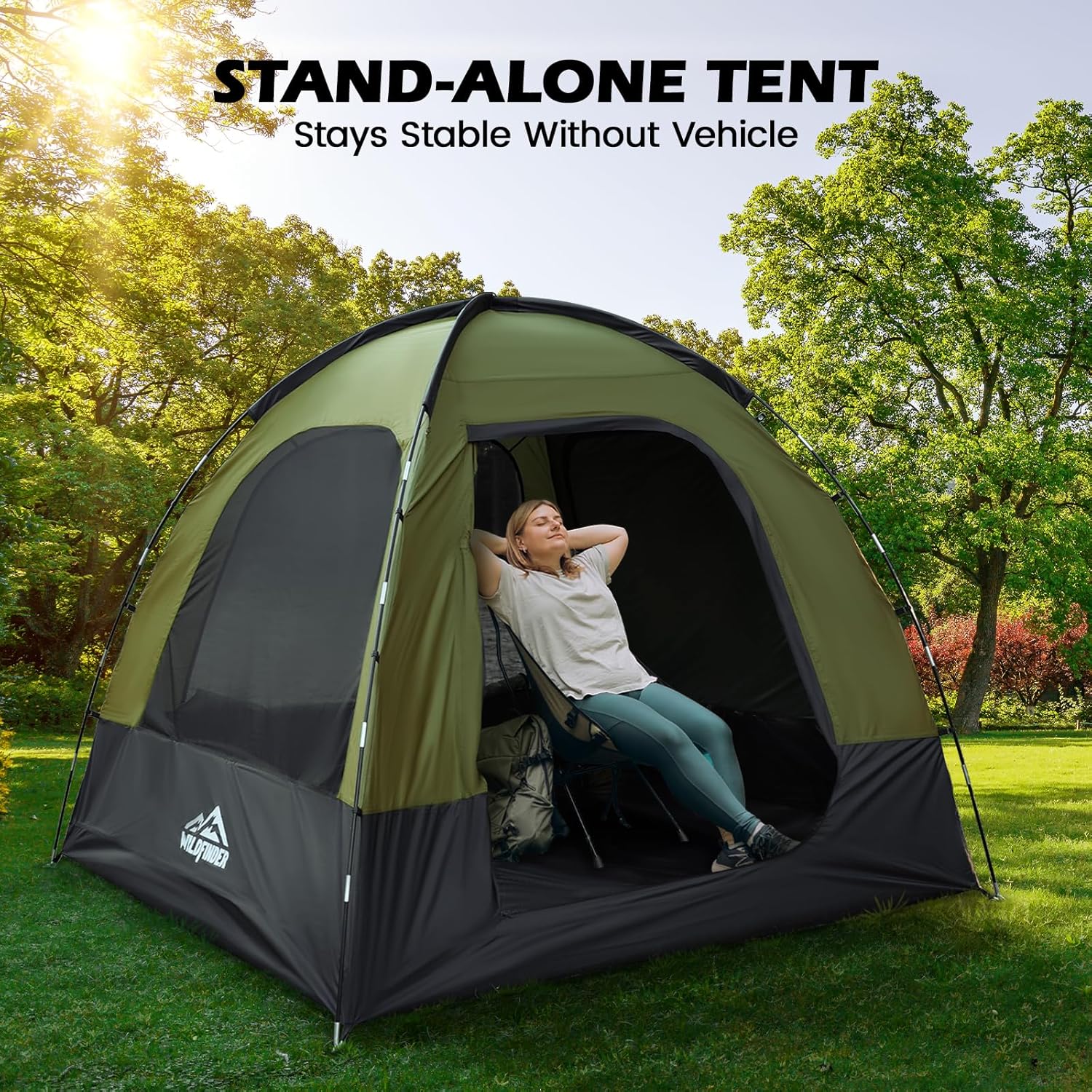 SUV Tent for Camping with Rainfly Waterproof PU3000mm Double Layer Design Car Tents wourant