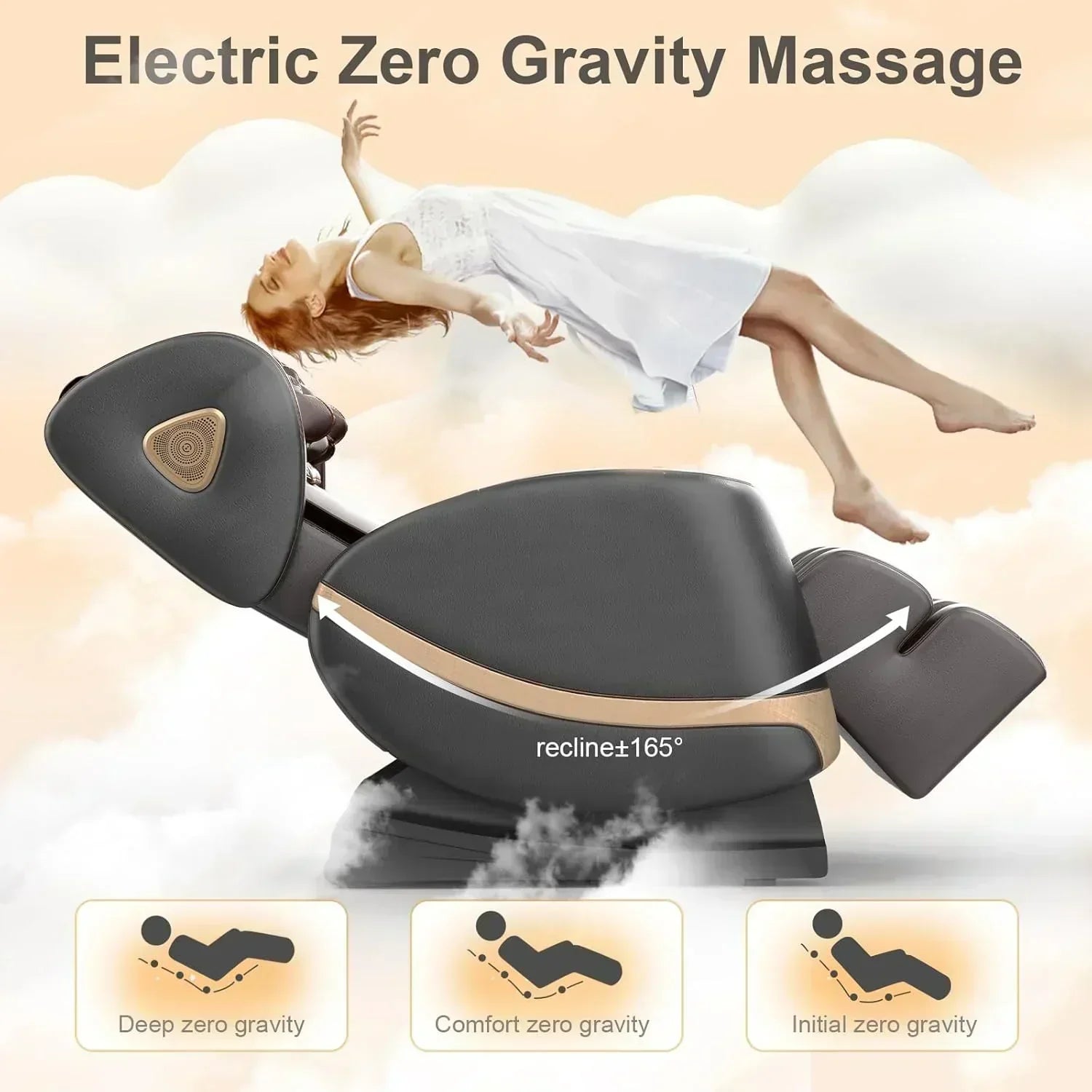 Full Body Massage Chair Zero Gravity Massage Chair with 10 Fixed Rollers Heating Foot Massage wourant
