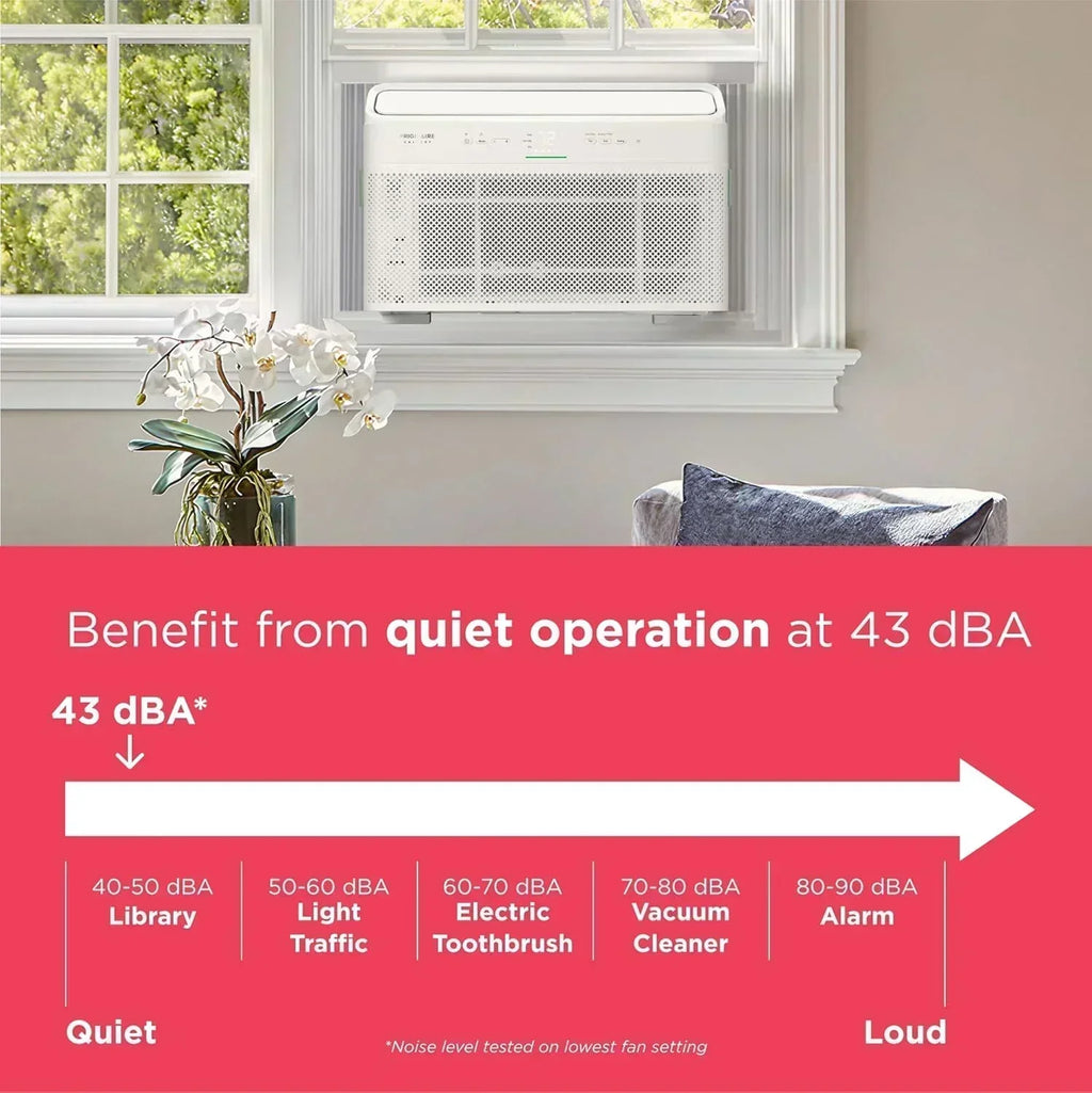 Frigidaire GHWQ103WC1 Inverter Quiet Temp Room Air Conditioner 10,000 BTU with Wi-Fi Connected wourant