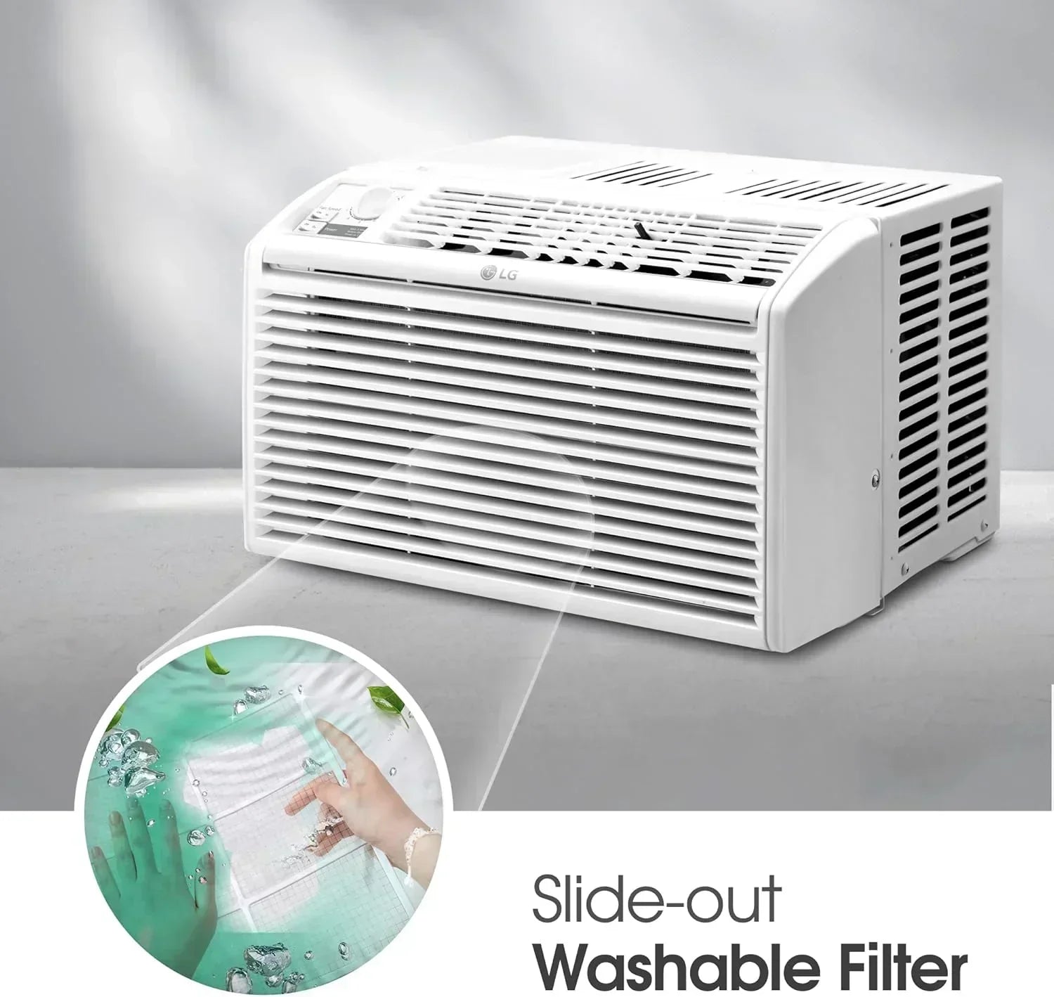 LG 5000 BTU Window Air Conditioners Easy Mechanical Control Ultra-Quiet Compact-size Cools Filter wourant