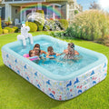 Inflatable Pool for Kids and Adults Blow up Swimming Pool Sprinkler Thicken Oversized Pools wourant
