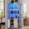 Corner wine cabinet with LED lights tall modern wine cabinet home bar wine storage cabinet wourant