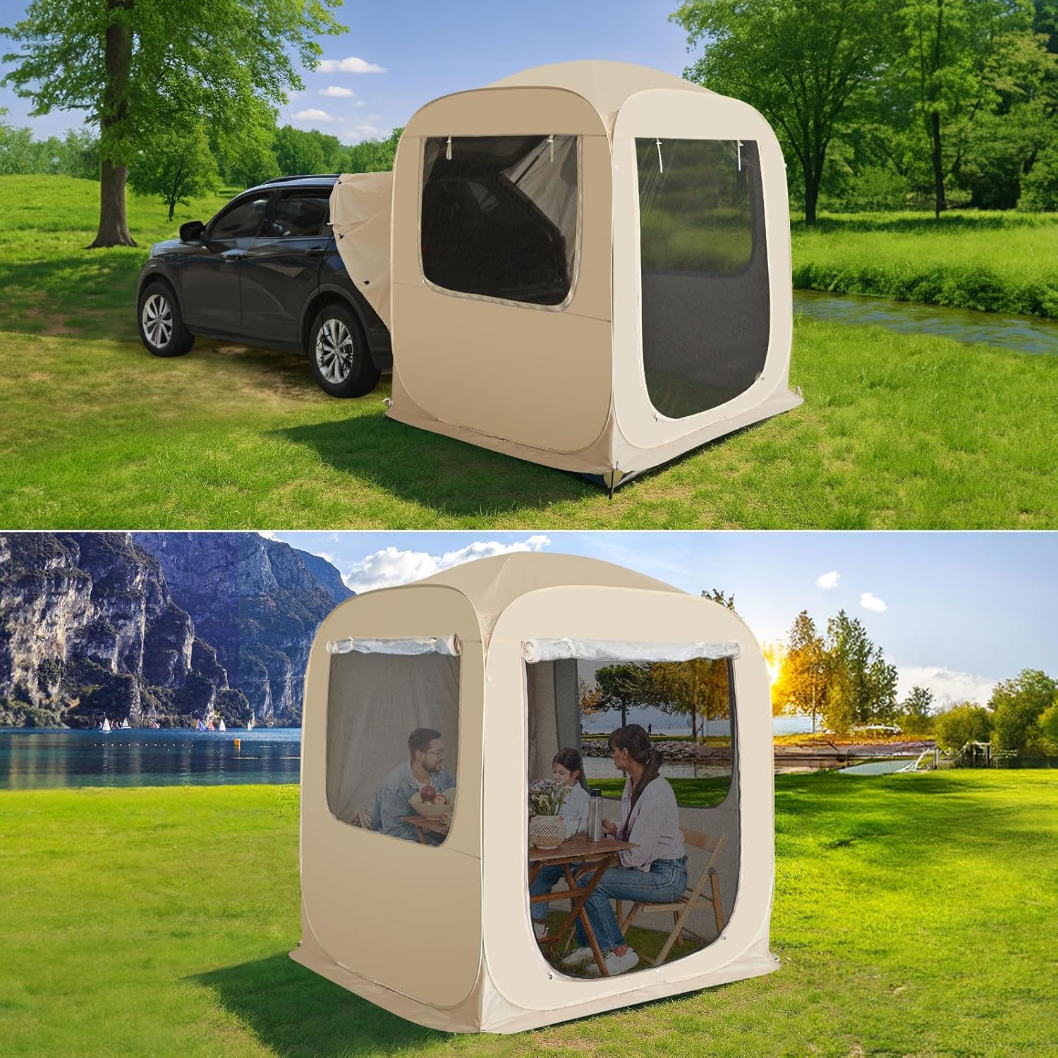 Alvantor Screen House Gazebo Pop Up Igloo Screened Canopy Tent with Mosquito Netting Sides wourant