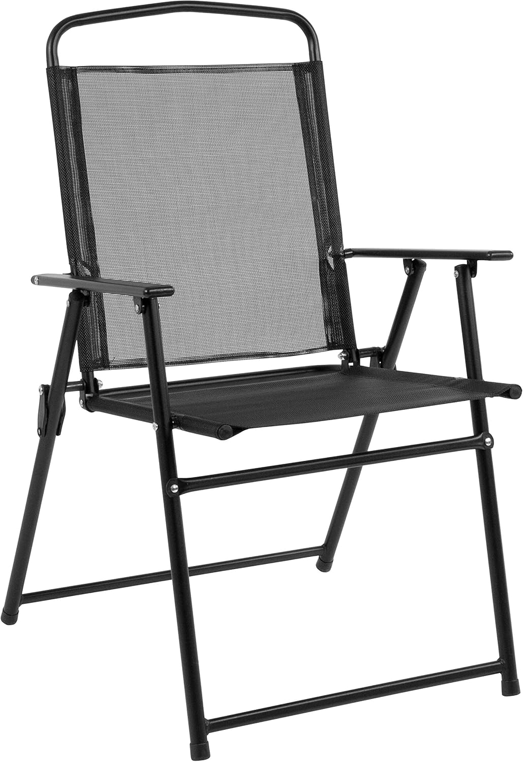 EMMA + OLIVER 6 Piece Brown Patio Garden Set with Umbrella Table Set of 4 Folding Chairs wourant
