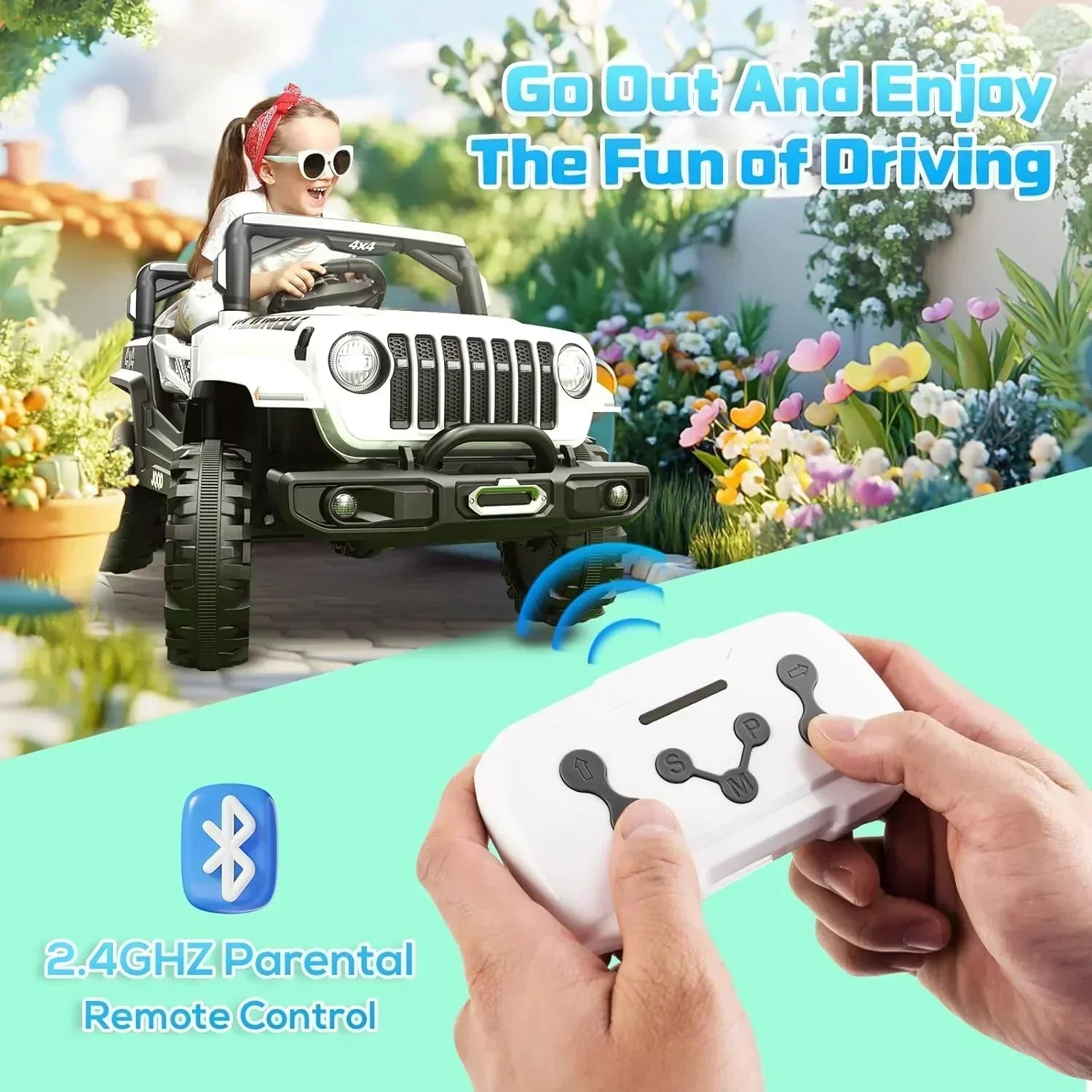 SEALIGHT 12V Children's Driving Truck Model 380 Watt Motor Emergency Braking Function wourant