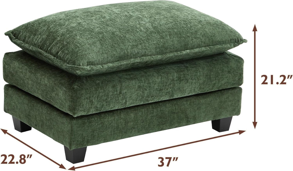 111.4 Inch L Shaped Modern Sofa Modular Cloud Sofa with Ottoman 4 Seater Chenille Deep Seat Sofa wourant