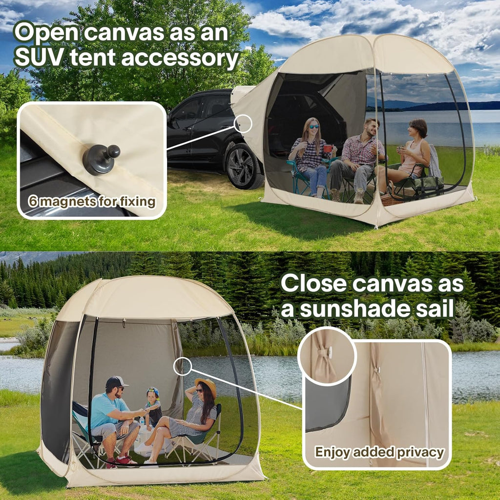 Screen gazebo sleeps 6-10-15 people Igloo-style canopy tent mosquito net on the sides Perfect wourant