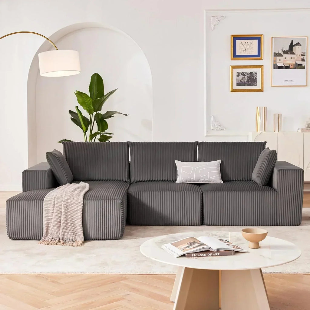 108-inch modular sofa cloud modular sofa with deep seat and reclining chair upholstered sofa wourant