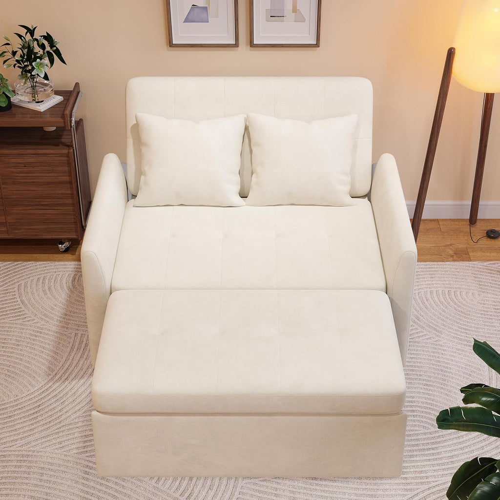 Sleeper Sofa Bed 3 in 1 Convertible Sleeper Couch Bed Pull Out Small Loveseat Sofa wourant