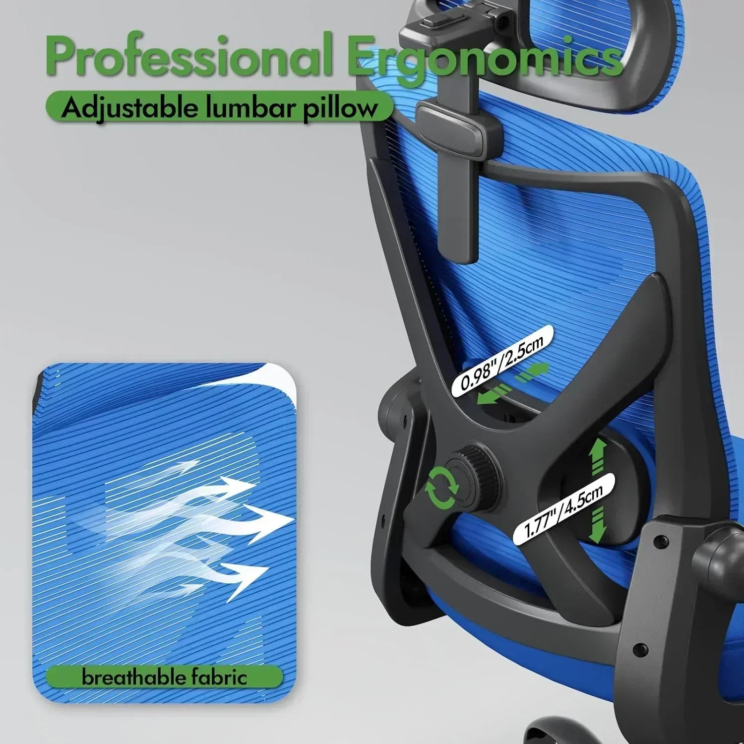 Office computer desk and chair gaming chair with lumbar support and headrest wourant