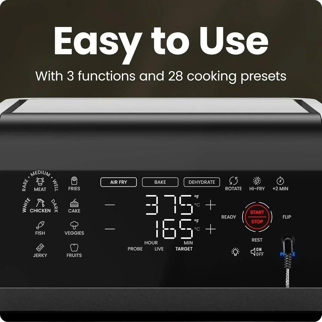 CHEFMAN ExacTemp 12-Quart Air Fryer with Integrated Smart Cooking Thermometer wourant