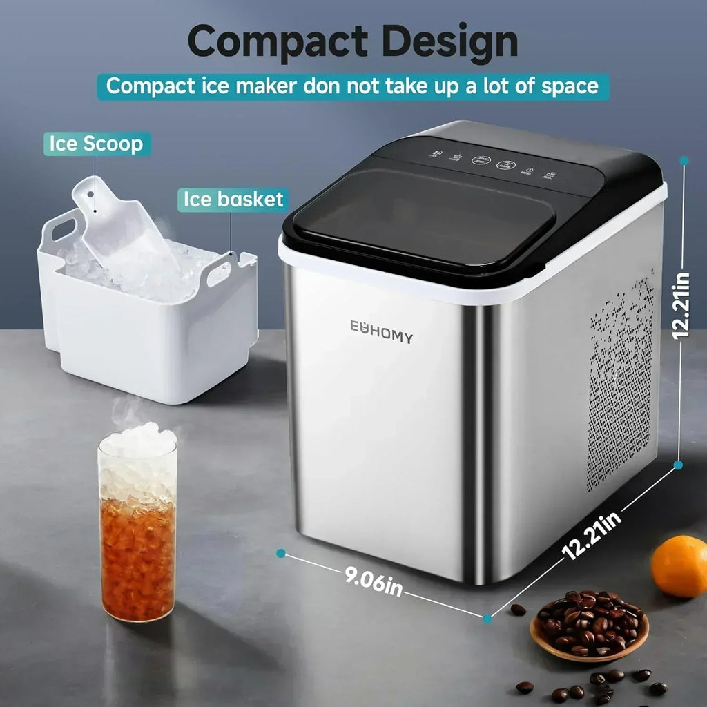 EUHOMY Nugget Ice Maker Countertop Ready in 8 Mins Self-Cleaning Portable Ice Makers Machine wourant