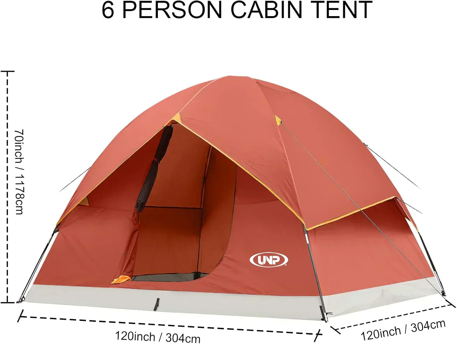 Camping Tent 2/3/4/6 Person Dome Tent Portable Camping Tent Outdoor and Backpacking Beach wourant