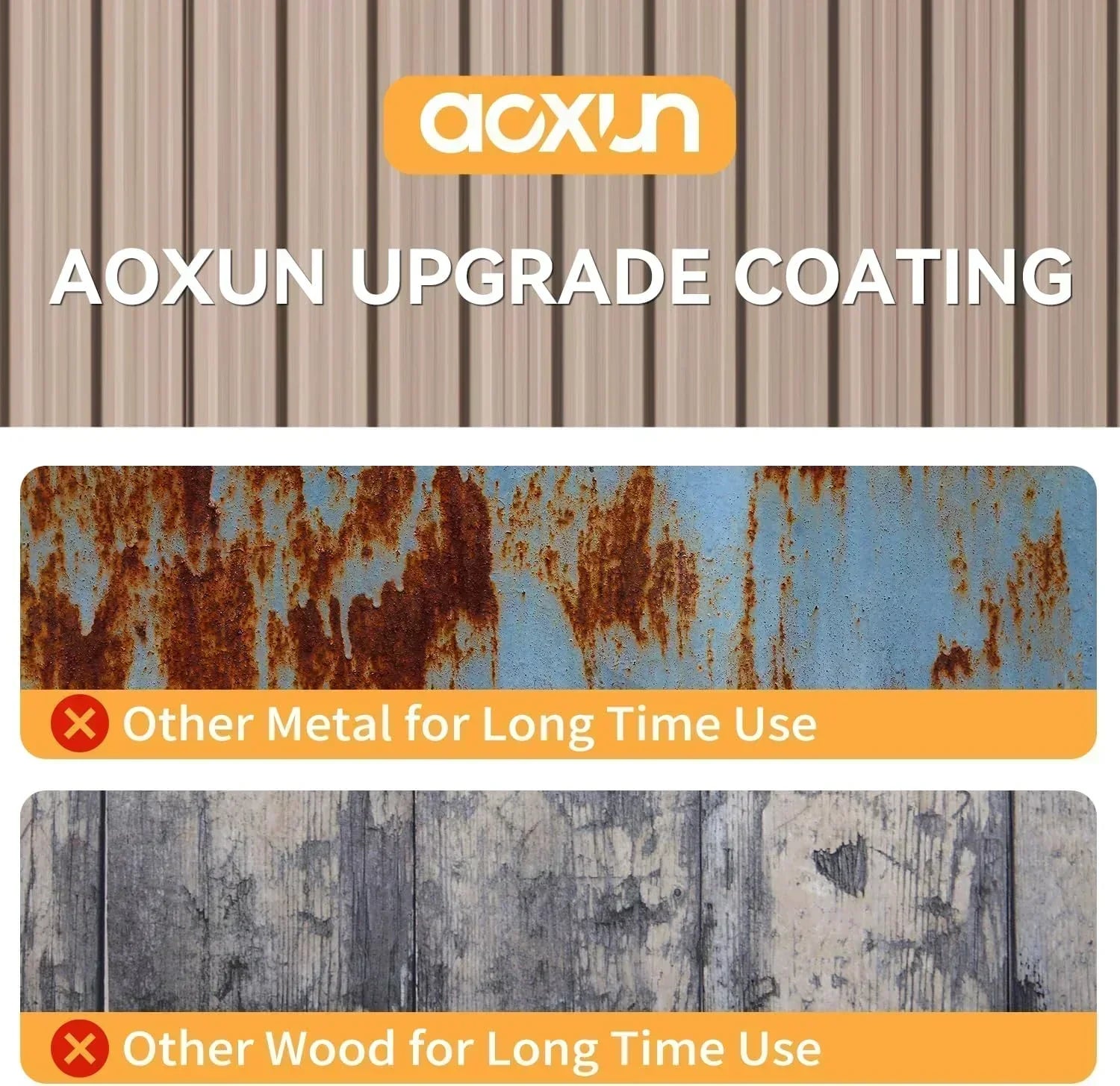 Aoxun 6.2x4 FT Shed Outdoor Storage Shed Metal Garden Shed Sloping Roof Tool Shed Bike Shed wourant