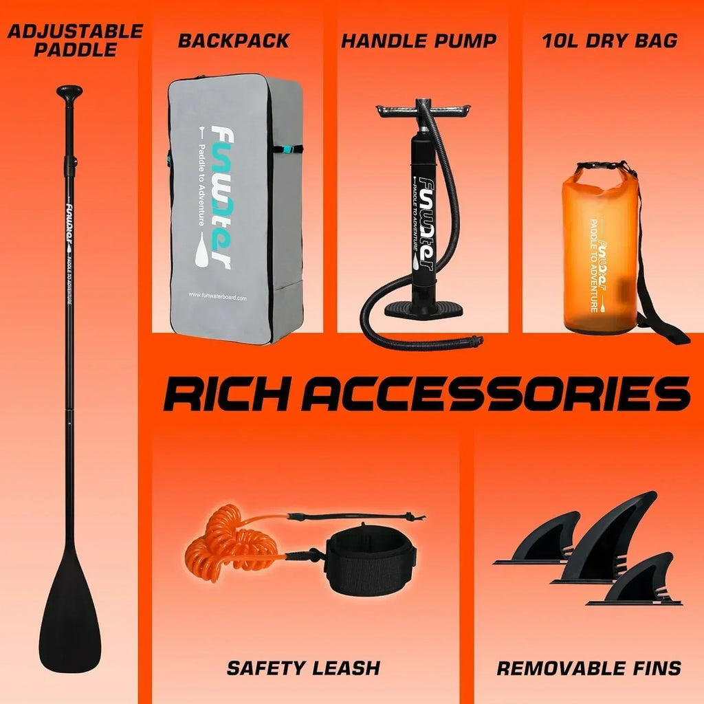 FunWater Stand Up Paddle Board Ultralight Inflatable Paddle Board with SUP Accessories wourant