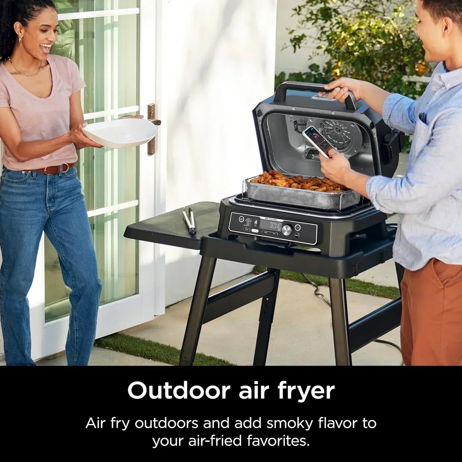 Ninja Woodfire Pro XL Outdoor Grill Smoker Thermometer 4-in-1 Master Grill BBQ Smoker Outdoor Air Fryer wourant