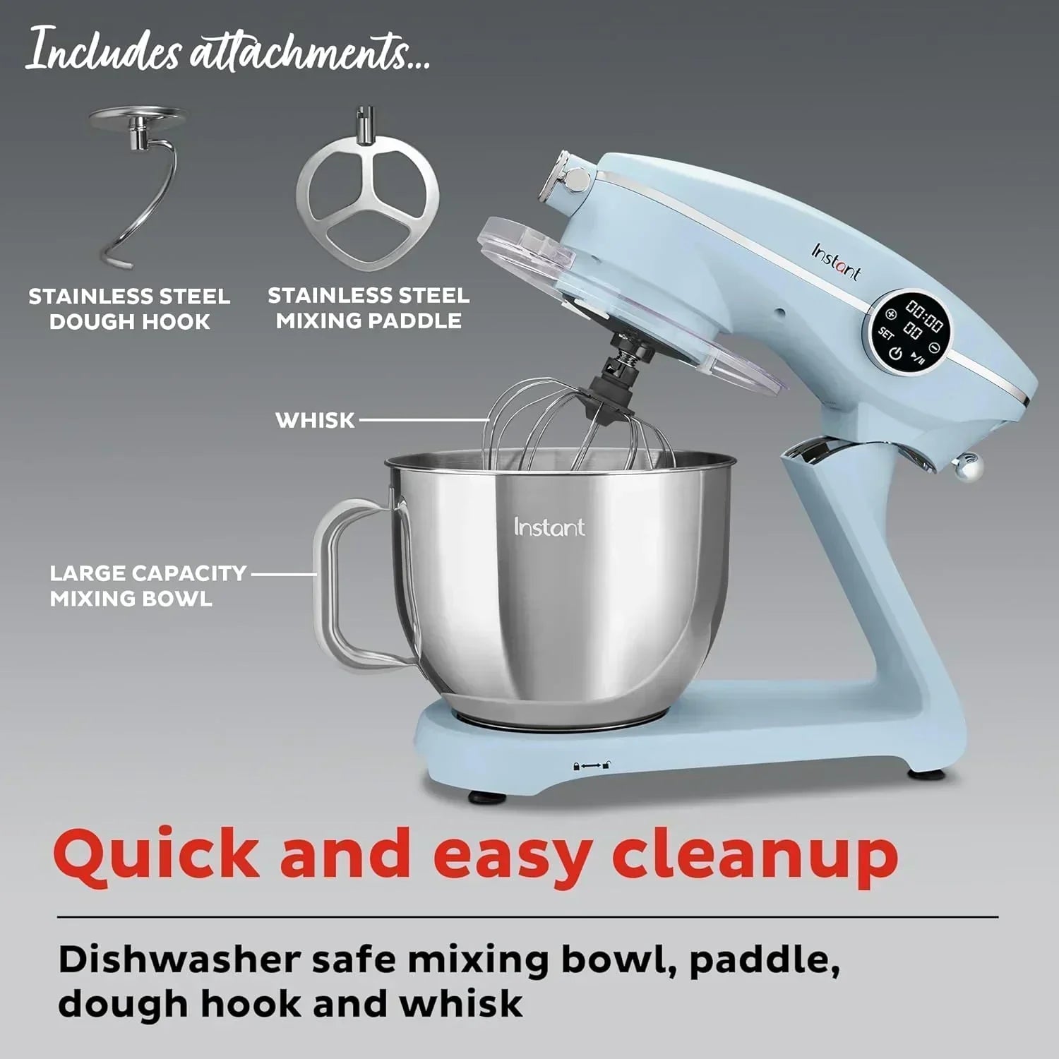 Instant Pot Instant Stand Mixer Pro 600W 10-Speed Electric Mixer with Digital Interface wourant