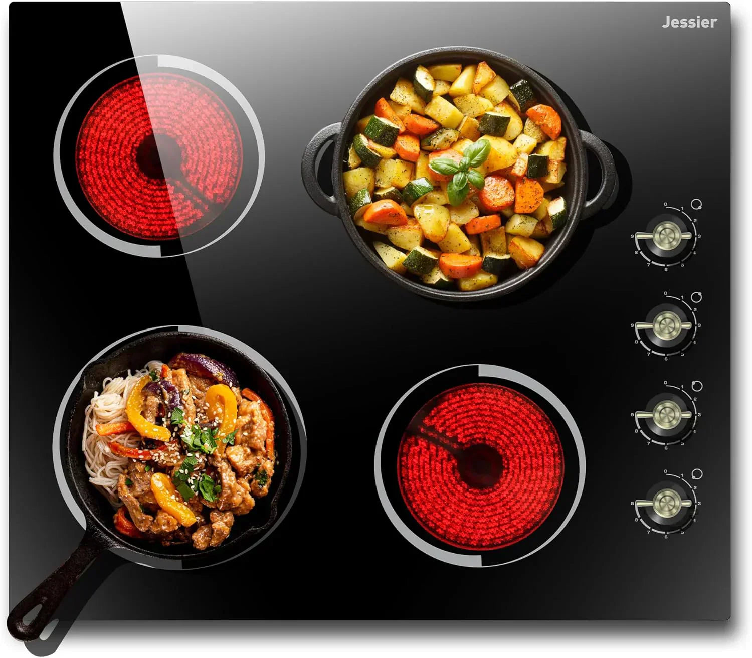 Electric Cooktop 30 Inch - 5 Burners Built-in Ceramic Cooktop 30" Electric Stove Top wourant