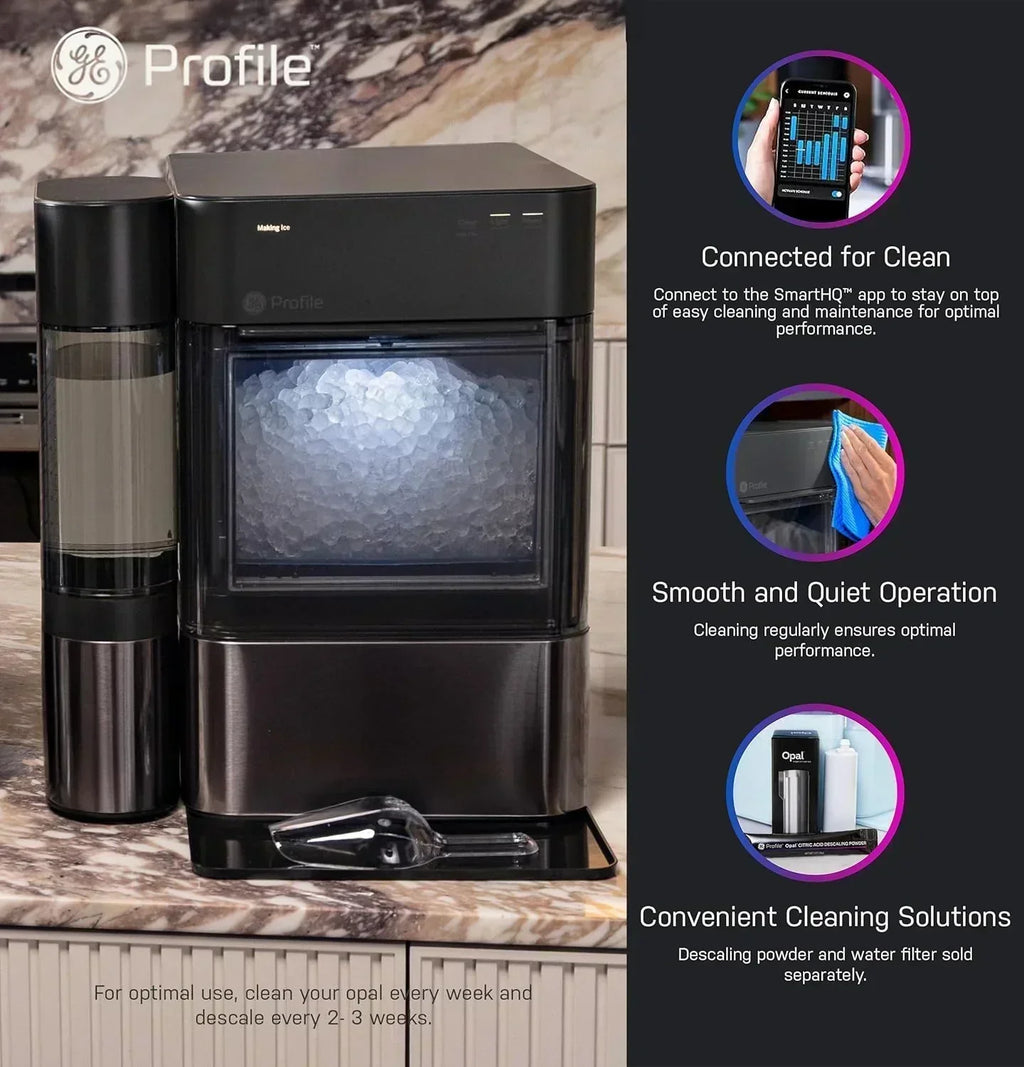GE Profile Opal 2.0 XL with 1 Gallon Tank Chewable Crunchable Countertop Nugget Ice Maker wourant