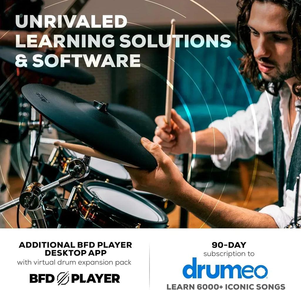 Alison Strata Prime Electronic Drum Set with Touch Screen Dual Area Grid Head wourant