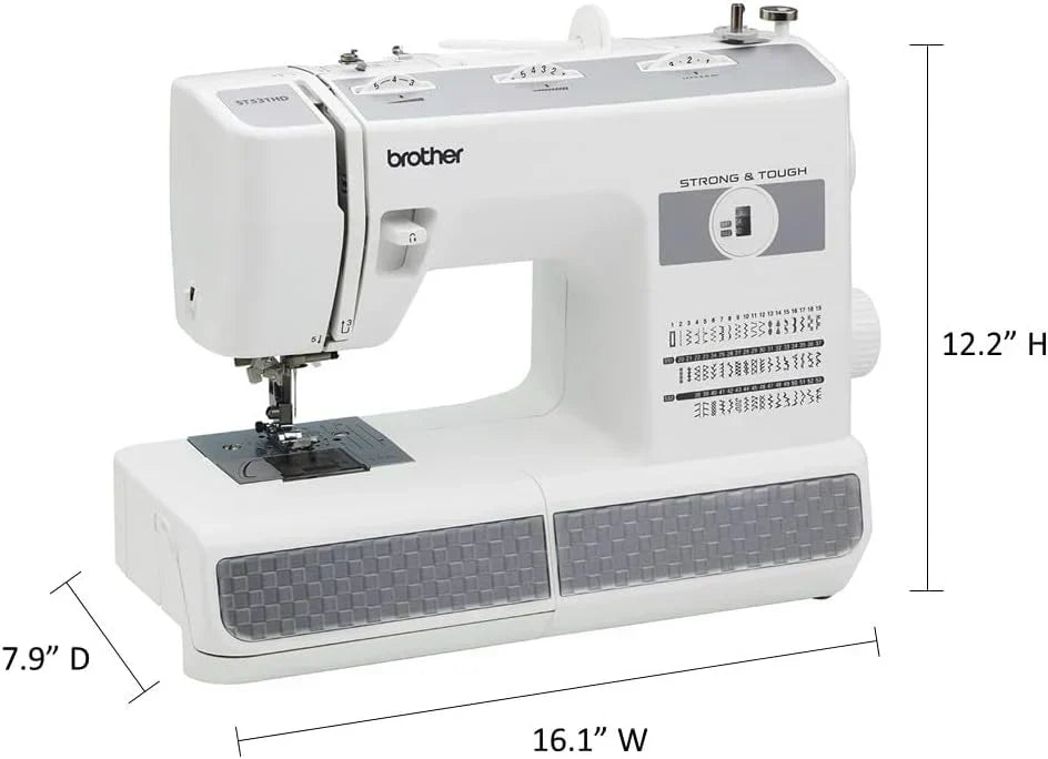 Sewing Machine, Strong Tough 37 Built-in Stitches Free Arm Option 6 Included Feet wourant