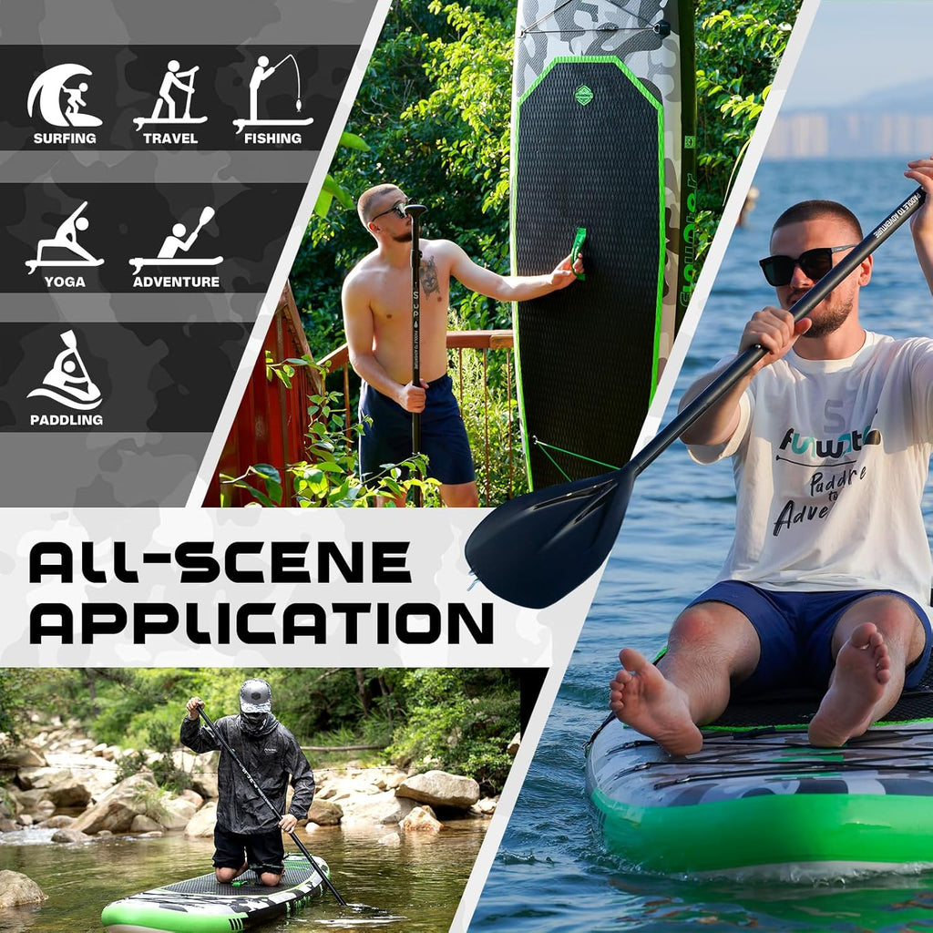 FunWater Inflatable Stand Up Paddle Board Premium SUP Paddle Accessories EVA Deck wourant